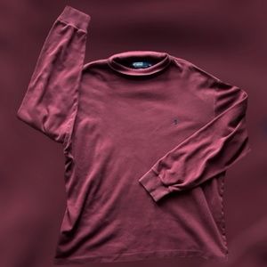 U.S. Polo Pullover Shirt Mens XL Long Sleeve Maroon Crew Neck